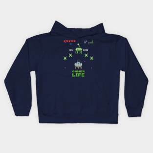 Retro Space Arcade Video Game Kids Hoodie